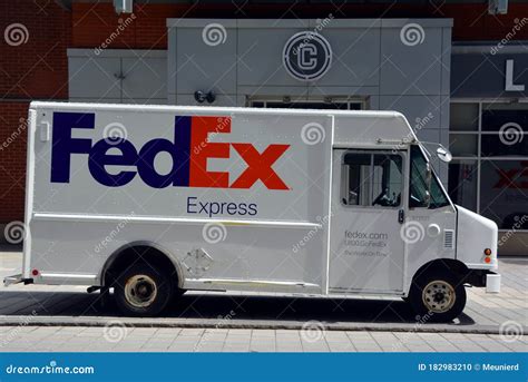 Fedex Logo on One of Their Delivery Trucks in a Street Editorial Image ...