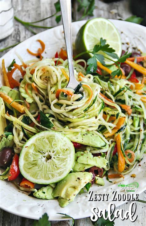 Zesty Zoodle Salad - Sandra's Easy Cooking Salad Recipe