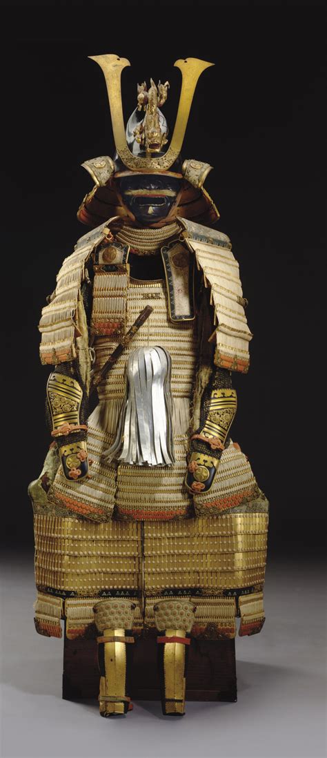 Armor for a Daimyo of the Tokugawa Shogun family. White-laced gold-lacquered nimai-do gusoku