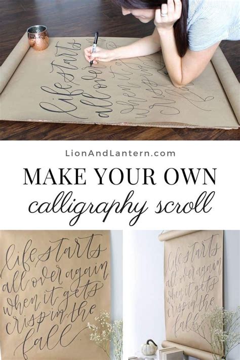 15 Beautiful Calligraphy Projects to Keep Your Inspired | Diy calligraphy, Scroll wall art, Wall ...