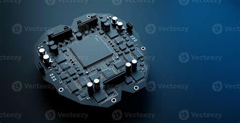 the variety of different types of chips and electronic components on the printed circuit board ...