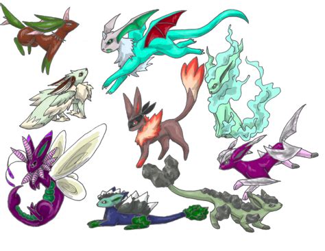 Shiny Eeveelutions by Edo-Wonka on DeviantArt