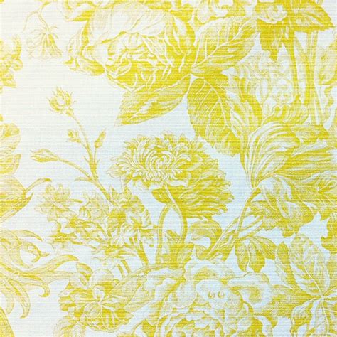 Items similar to Yellow Botanical Print Upholstery Fabric on Etsy