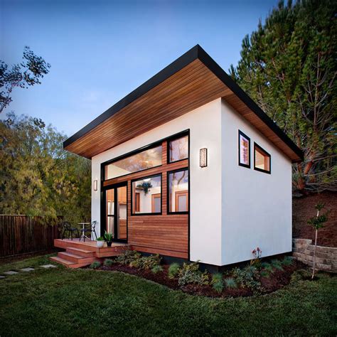 This small backyard guest house is big on ideas for compact living ...