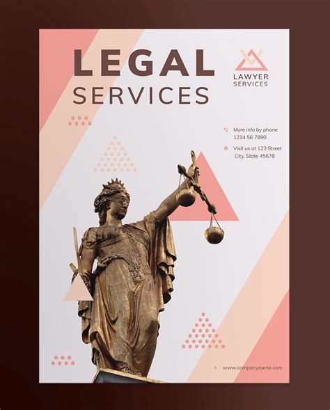 Professional Legal Services Poster Corporate Identity Template | Flyer ...