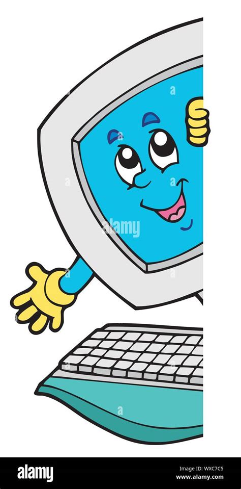 Lurking cartoon computer Stock Vector Image & Art - Alamy