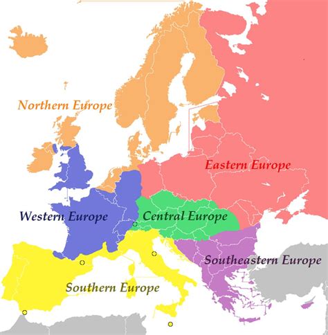 Europe Regions Map