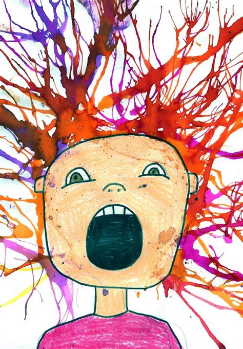 Easy Scream Art Project Tutorial and Scream Art Coloring Page