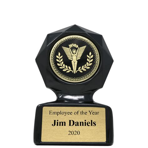 Employee of the Year Small Black Star Sculpted Victory Trophy Award | HC Brands