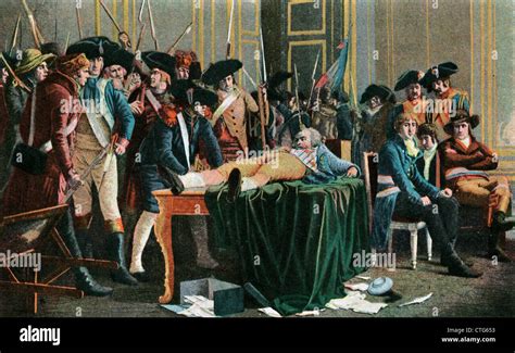 1794 WOUNDED ROBESPIERRE AWAITS HIS EXECUTION REIGN OF TERROR FRENCH ...