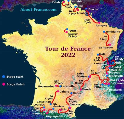 Tour De France Route Map | Besttravels.org