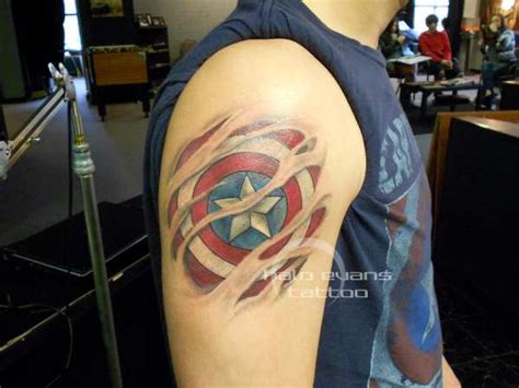 Captain America Shield tattoo