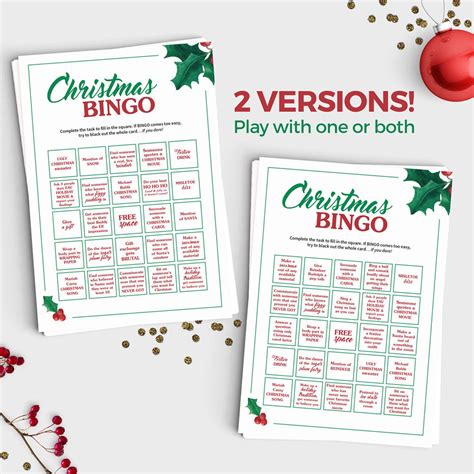 5 Fun Holiday Party Games for Adults Printable Christmas Games Bundle ...