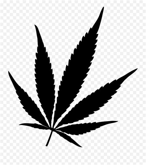 Lto - Marijuana Leaf Vector Black Emoji,Pot Leaf Emoji - free transparent emoji - emojipng.com