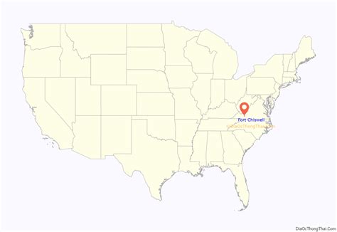 Map of Fort Chiswell CDP