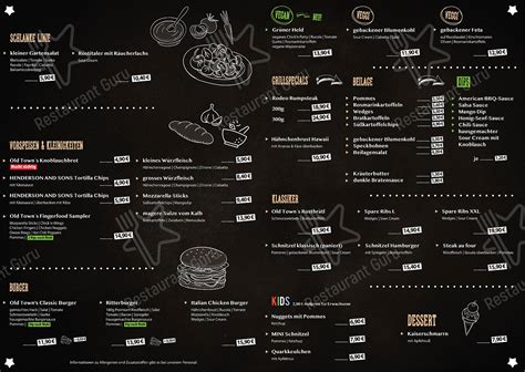 Menu at Old Town Pub, Döbeln