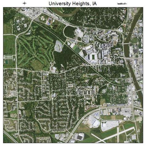 Aerial Photography Map of University Heights, IA Iowa