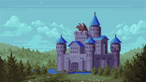 Pixel Art Castle by SLYNYRD | Pixel art tutorial, Pixel art, Medieval fantasy