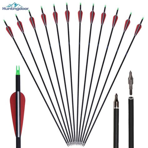 Aliexpress.com : Buy 12 pcs High Quality Hunting Archery Carbon Arrow 30inch 500 spine Carbon ...