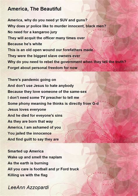 America, The Beautiful - America, The Beautiful Poem by LeeAnn Azzopardi