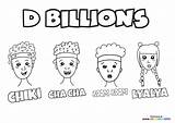 D BIllions  Coloring Pages For Kids sketch template