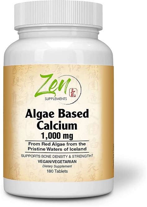 Amazon.com: Algae Based Calcium 1,000Mg Icelandic Red Algae 180 Tabs - Plant-Based Calcium ...