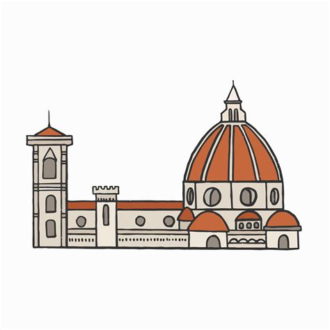 Florence Cathedral graphic illustration - Download Free Vectors ...