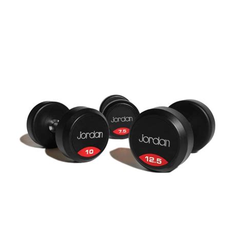 Classic Rubber Solid End Dumbbells 1kg-10kg Set (10 Pairs) | FitKit UK