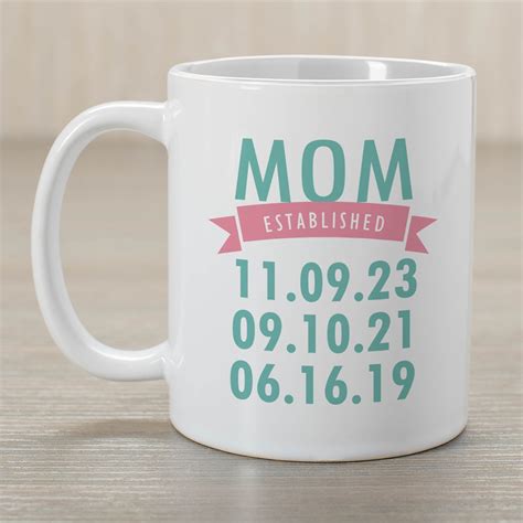 Personalized Mom Established Mug | Personal Gifts For Mom | GiftsForYouNow