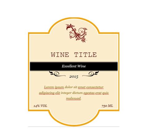 40 FREE Wine Label Templates (Editable) - TemplateArchive | Wine label template, Free wine label ...