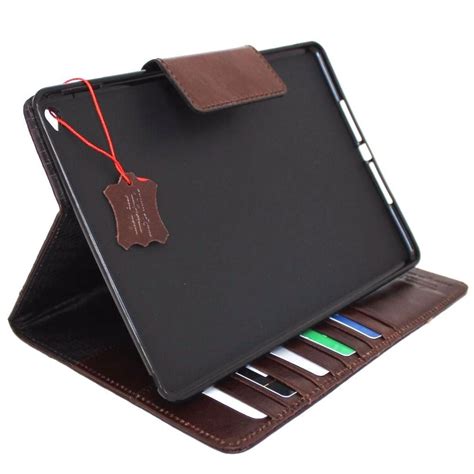 Genuine real Leather case for Apple iPad Air 2 (2014) hard magnet cove ...