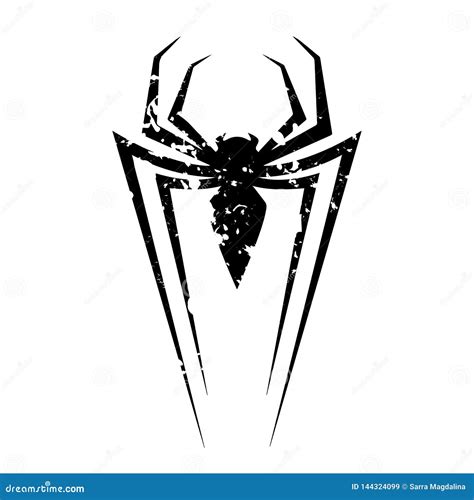 Spiderman Logo in Grunge Style. Stock Vector - Illustration of danger ...