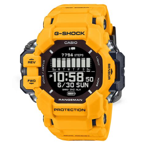 CASIO G-Shock GPS Rangeman Heart Rate Solar Yellow Watch GPRH1000-9 – NAGI