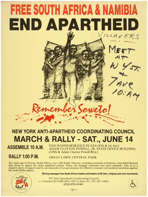 Hake's - GROUP OF FIVE SOUTH AFRICAN ANTI-APARTHEID POSTERS.