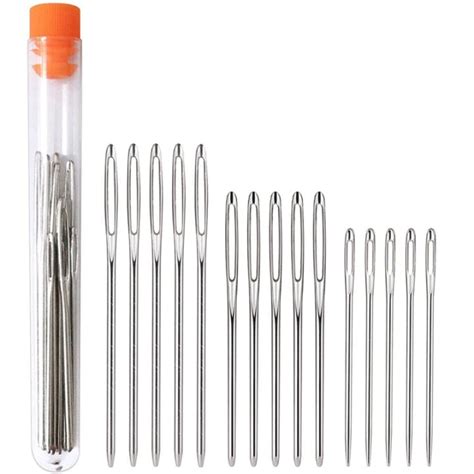 Darning Needle Big Eye Sewing Needle in Transparent Tube, Darning ...