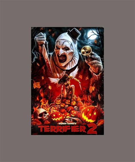 Terrifier 2 horror movie poster Active yellow Painting by Bethany Tara ...