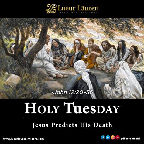 It’s Holy Tuesday, and on this day, one of the most notable and recognizable events in the bible ...