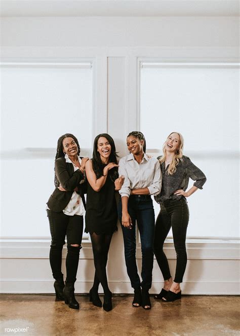 Happy confident businesswomen standing together | premium image by rawpixel.com / Felix ...