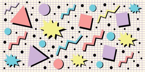 90s style background with pastel geometric shapes 2370773 Vector Art at Vecteezy