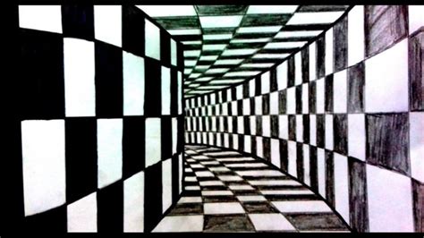 Easy Op Art Tunnel Optical Illusion Art Drawing Ideas When Bored - Riset