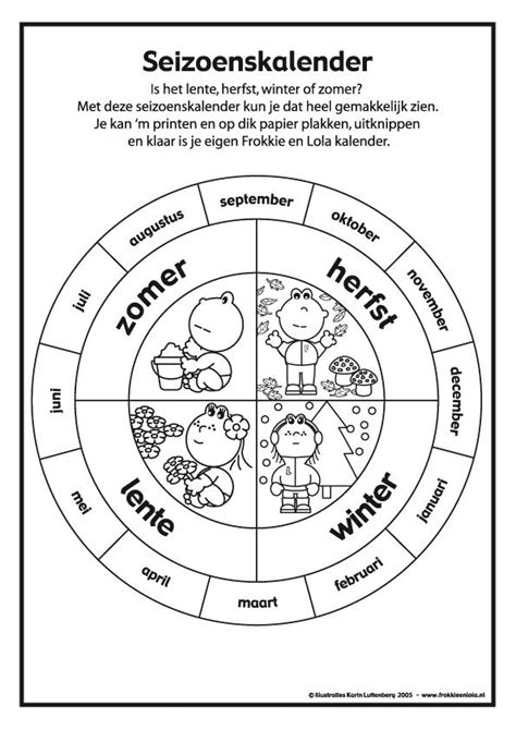 seizoenskalender Learning Tools, Kids Learning, Learn Dutch, Clock ...