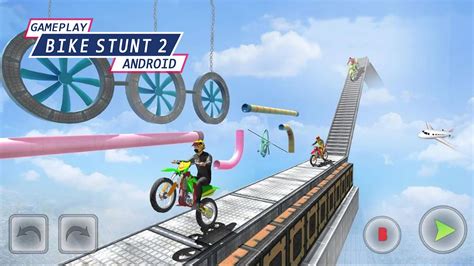 Bike Stunt 2 Gameplay - Solo Bike Racing Impossible 3D Game - YouTube