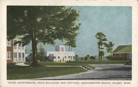 Broadwater Beach Hotel and Cottages Biloxi, MS Postcard