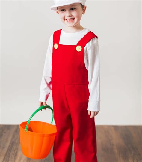 Fire Mario Costume Halloween Costume Unisex Red Overalls - Etsy UK