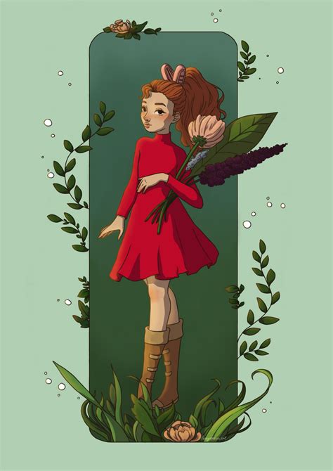 Floral Arrietty Art Print by laceyspaceeart - X-Small in 2020 | Ghibli artwork, Studio ghibli ...