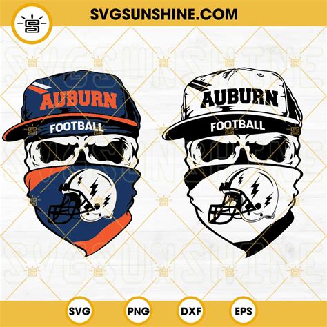 Auburn Tigers Skull SVG, Auburn Football SVG PNG DXF EPS Cut Files