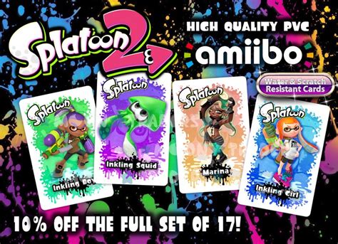 Splatoon/Splatoon 2 Amiibo Cards | Etsy