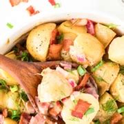 Authentic Bavarian Potato Salad with Bacon - Two Cloves Kitchen