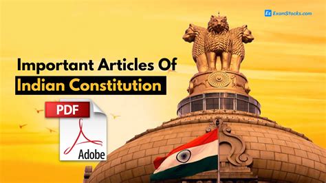 important articles of indian constitution pdf for ssc Archives - Exam Stocks