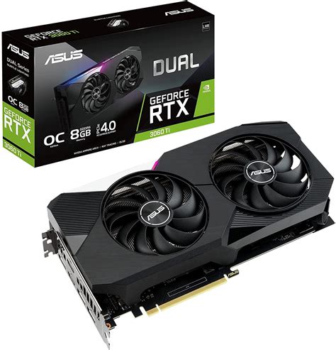 ASUS Dual NVIDIA GeForce RTX 3060 Ti V2 OC Edition Gaming Graphics Card (PCIe 4.0, 8GB GDDR6 ...